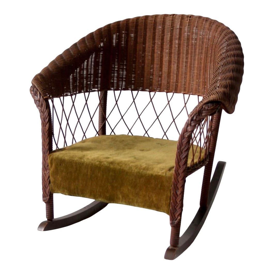 Kids wicker rocking chair cheap