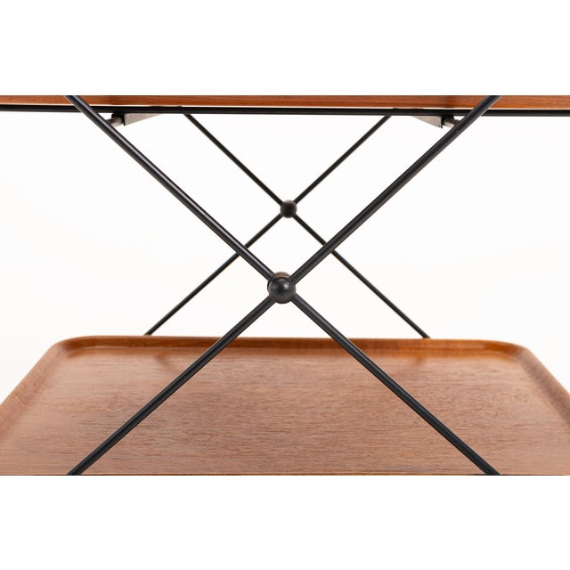 Black Vintage Serving Trolley by Paul Nagel for Jie Gantofta, Sweden, 1960s For Sale - Image 8 of 9