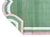 Casa Cosima Handmade Cotton Vegetable Dyed Scalloped Rug, Moss Green With Cream and Pink Border - 8'x10' For Sale - Image 4 of 10