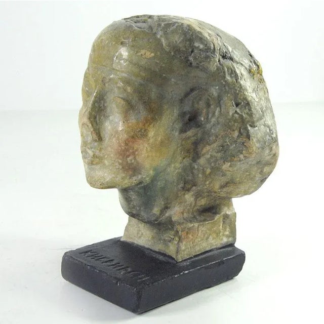 Small Ancient Style Sculpture Head For Sale - Image 4 of 9