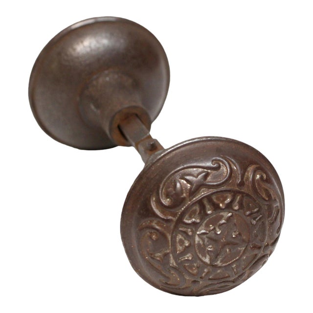 Antique Penn Cast Iron Passage Door Knobs For Sale