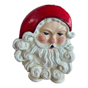 Mid Century Cast Iron Santa Claus Door Stop