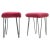 Red Set of Mid-Century Stools, Czechoslovakia, 1970s For Sale - Image 8 of 8
