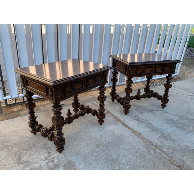 Maitland Smith Rustic European Style Joint Side Tables a Pair For Sale - Image 12 of 12