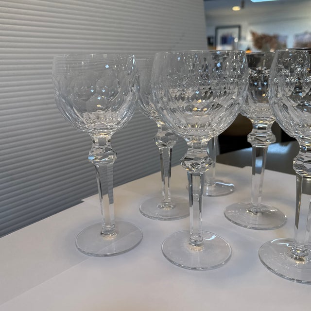 Transitional Waterford Curraghmore Hock Wine Glasses, Set of Six For Sale - Image 3 of 12