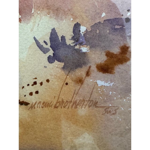 Naomi Brotherton Red Barn Framed Watercolor, Circa 1992 For Sale - Image 11 of 11