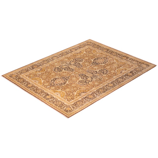 Yellow Mogul, One-of-a-Kind Hand-Knotted Area Rug - Yellow, 8' 3" x 10' 8" For Sale - Image 8 of 8