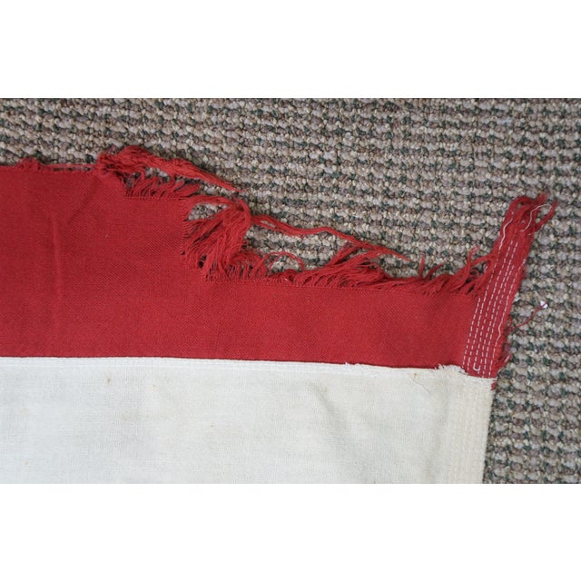 Large Mid Century Cotton 48 Star United States American Flag 54" X 84" For Sale - Image 9 of 13