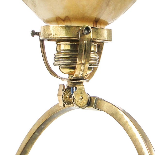 Art Deco Table Lamp with Frame, Poland, 1930s For Sale - Image 9 of 18