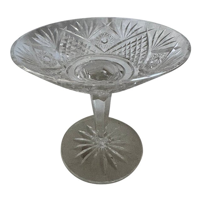 Vintage Waterford Cut Crystal Pedestal Compote For Sale