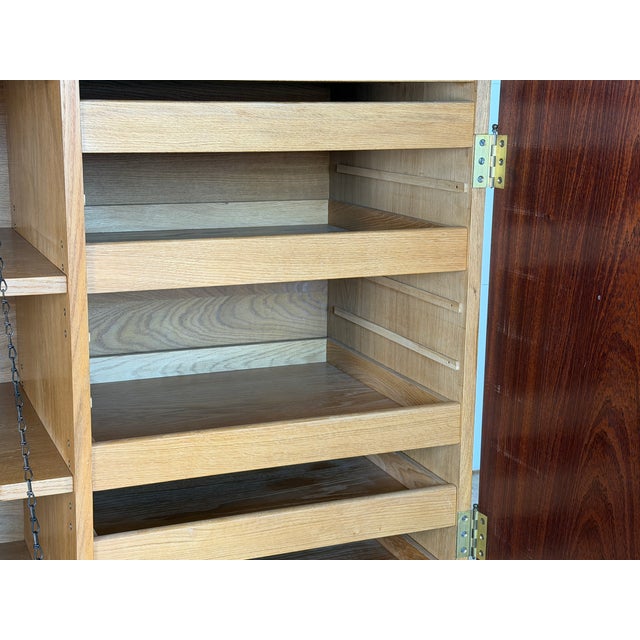 Hand-Carved Oak Storybook Cabinet by Emil Hansen, Denmark C 1950 For Sale - Image 4 of 18