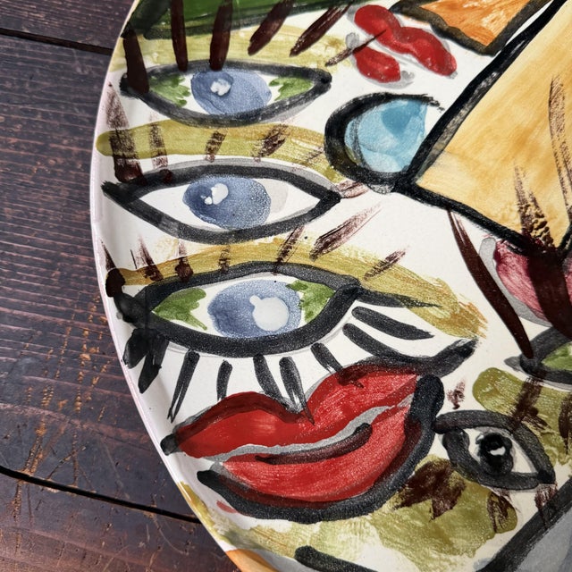 Ceramic Wall Plate by Gennaro Condurso, Seminara, Italy, 2000s For Sale - Image 4 of 13