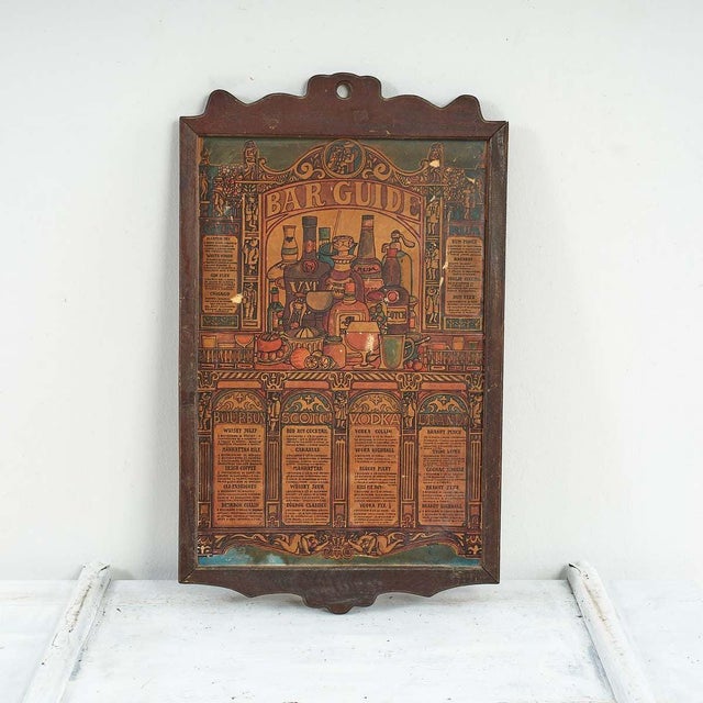 Bar Guide Bar Sign, 1960s For Sale - Image 5 of 5