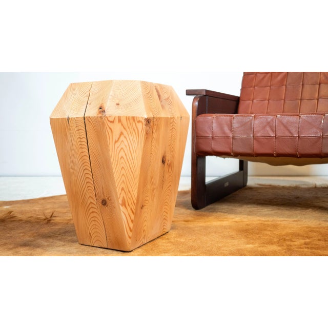 Mid-Century Modern Studio Craft After Jb Blunk Pine Wood Side Tables - A Pair For Sale - Image 3 of 16