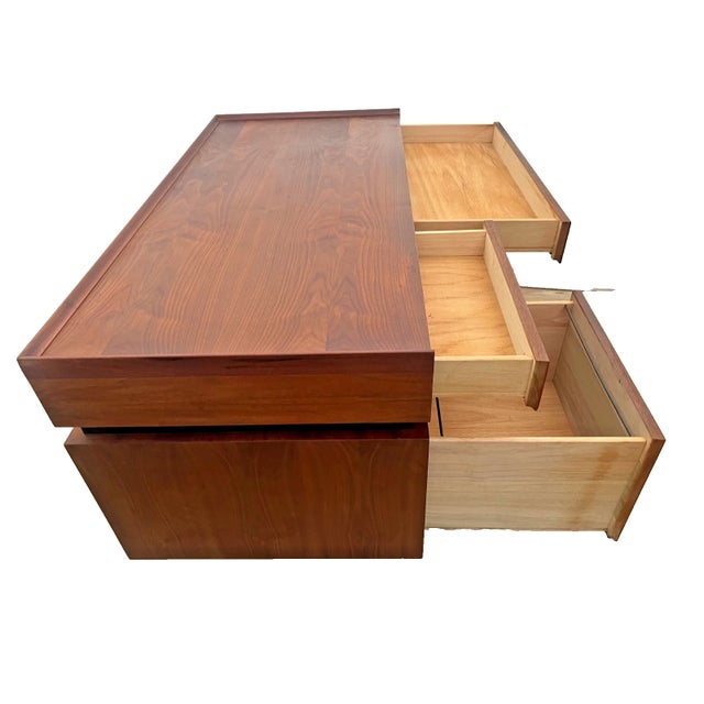 Wood Rare Mid-Century Modern Walnut Desk by Merton Gershun for Dillingham "Esprit" For Sale - Image 7 of 15