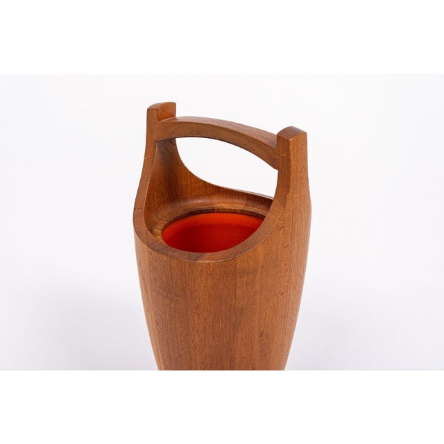 Brown Mid Century Danish Modern Teak Ice Bucket by Jens H. Quistgaard for Dansk For Sale - Image 8 of 13