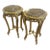 Italian Rococo Style Tan Marble Topped Side Table - Set of 2 For Sale