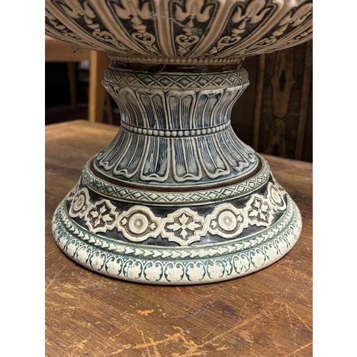 Large German Pottery Jardiniere from Mettlach For Sale - Image 4 of 16