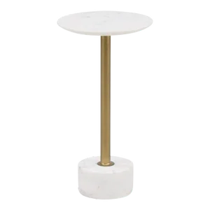 Small White Marble Side Table