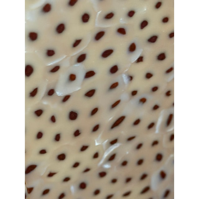 Wood Donghia Hard‑Shell Barrel Chair – Leather Seat & Patterned Textile Interior For Sale - Image 7 of 9