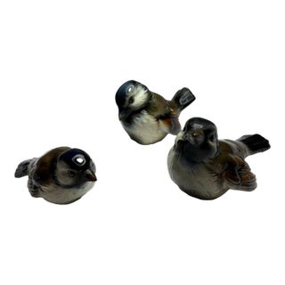 Vintage German Goebel Sparrow Birds W/Makers Mark on the Bottom of Each Sparrow/S3 For Sale