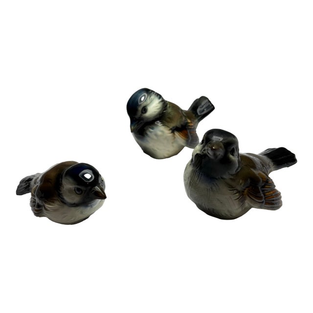 Vintage German Goebel Sparrow Birds W/Makers Mark on the Bottom of Each Sparrow/S3 For Sale