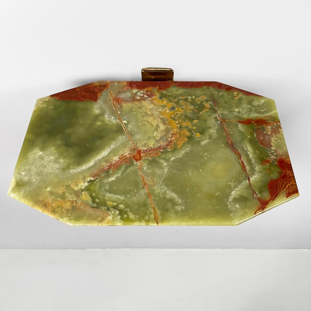 Mid-Century Modern Italian Onyx and Brass Bedside Tables by Azucena, 1960s, Set of 2 For Sale - Image 9 of 17