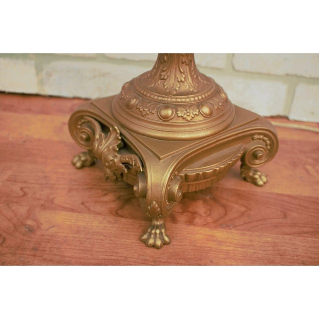 Antique French Bronze and Cobalt Blue Table Lamp For Sale - Image 11 of 11