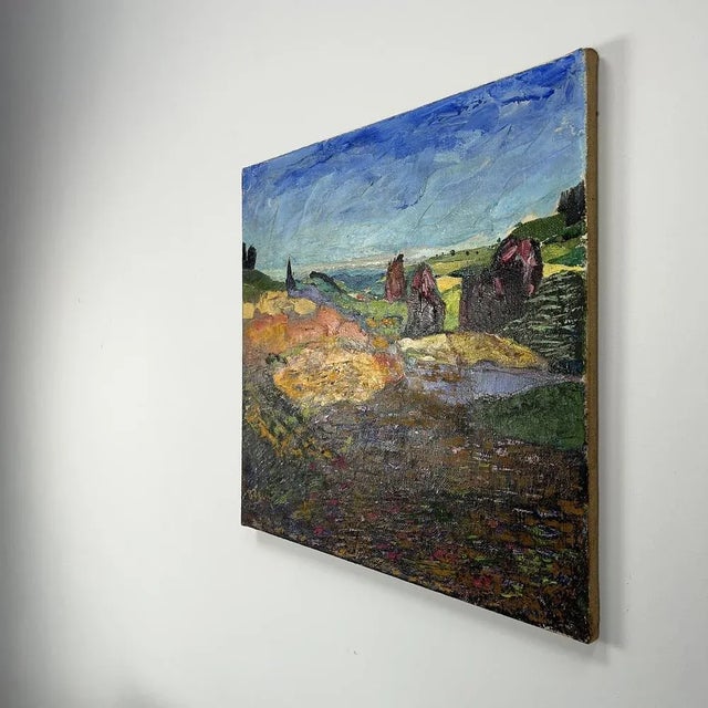 Josef Brandl, Tuscan Landscape, 1950s, Oil on Canvas For Sale - Image 3 of 8
