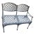 1990s White Metal Outdoor Bench Reduced For Sale