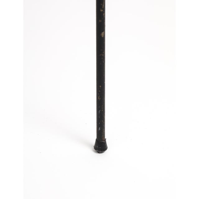 Metal Vintage French Perforated Metal and Glass Table, C. 1950 For Sale - Image 7 of 13