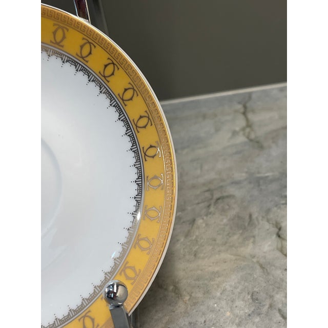 Neoclassical Vintage Casati Fine Porcelain Bavaria Design Tea Cup & Saucer For Sale - Image 3 of 5