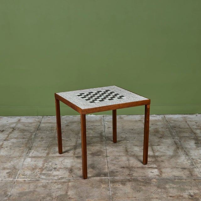 Mid 20th Century Ceramic Tile Chess Table in the Style of Gordon & Jane Martz For Sale - Image 5 of 18