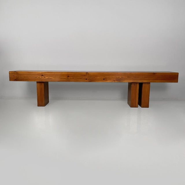 Italian Modern Wood Console, 1970s For Sale - Image 6 of 13