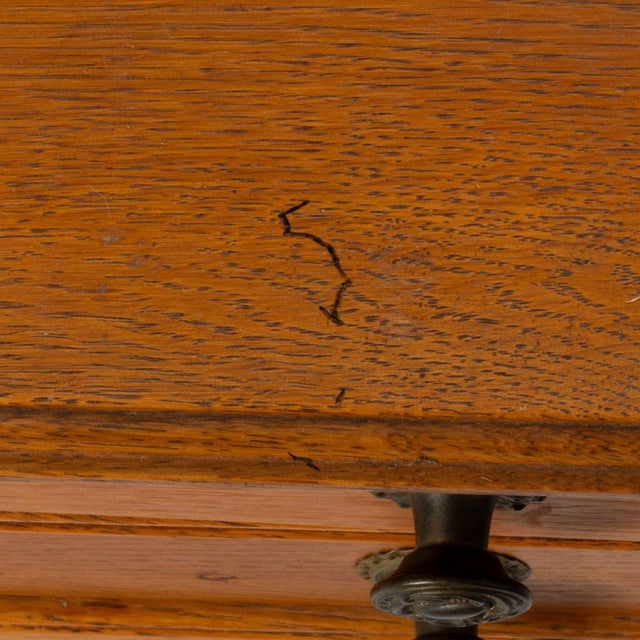 Victorian Antique Oak Spool Cabinet For Sale - Image 3 of 13
