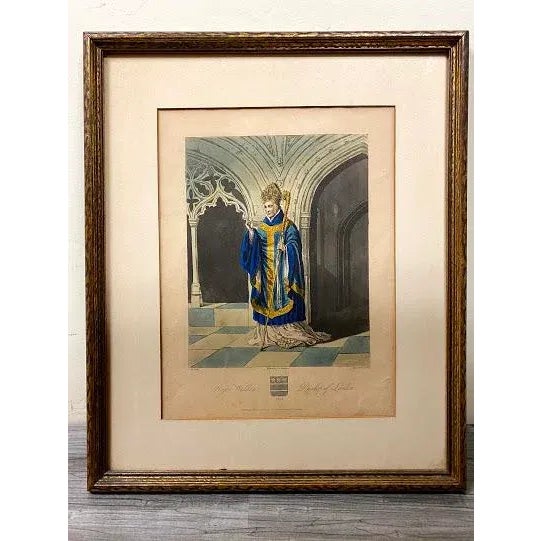 Antique Hand Colored Etching and Aquatint, Rojer Walden, Bishop of London, 1813 For Sale - Image 9 of 10