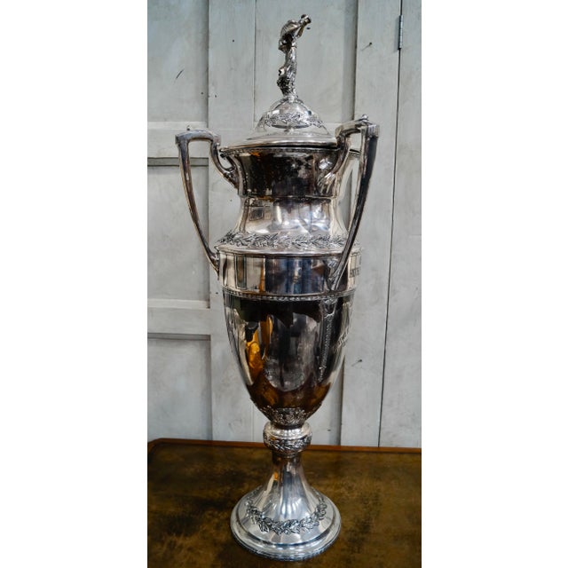 A Superb Extra Large Atlantic City Hotel Men’s Association Trophy. This Trophy is Silver Plated and was awarded for the...