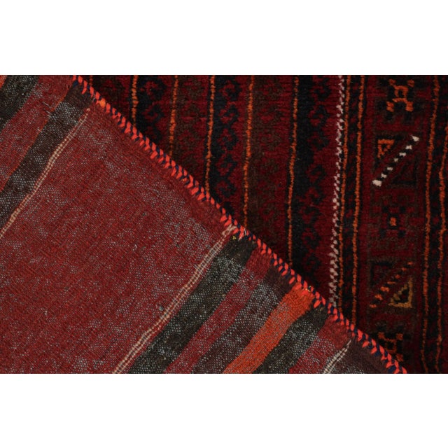 Textile Rug & Kilim’s Baluch Tribal Scatter Rug in Crimson Red With Geometric Patterns For Sale - Image 7 of 8