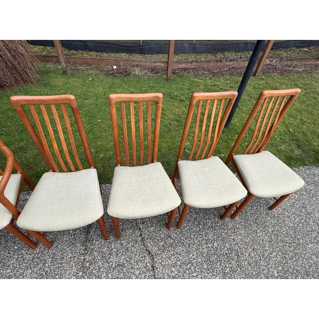 1990s Benny Linden Danish Modern Teak Dining Chairs - Set of 6 For Sale In Seattle - Image 6 of 9