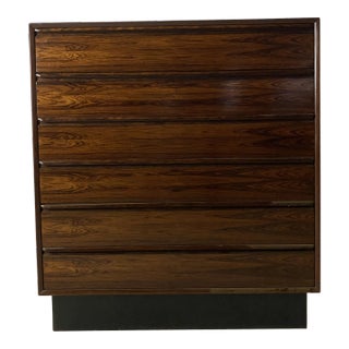Mid 20th Century Westnofa Rosewood Six-Drawer Chest Made in Norway For Sale
