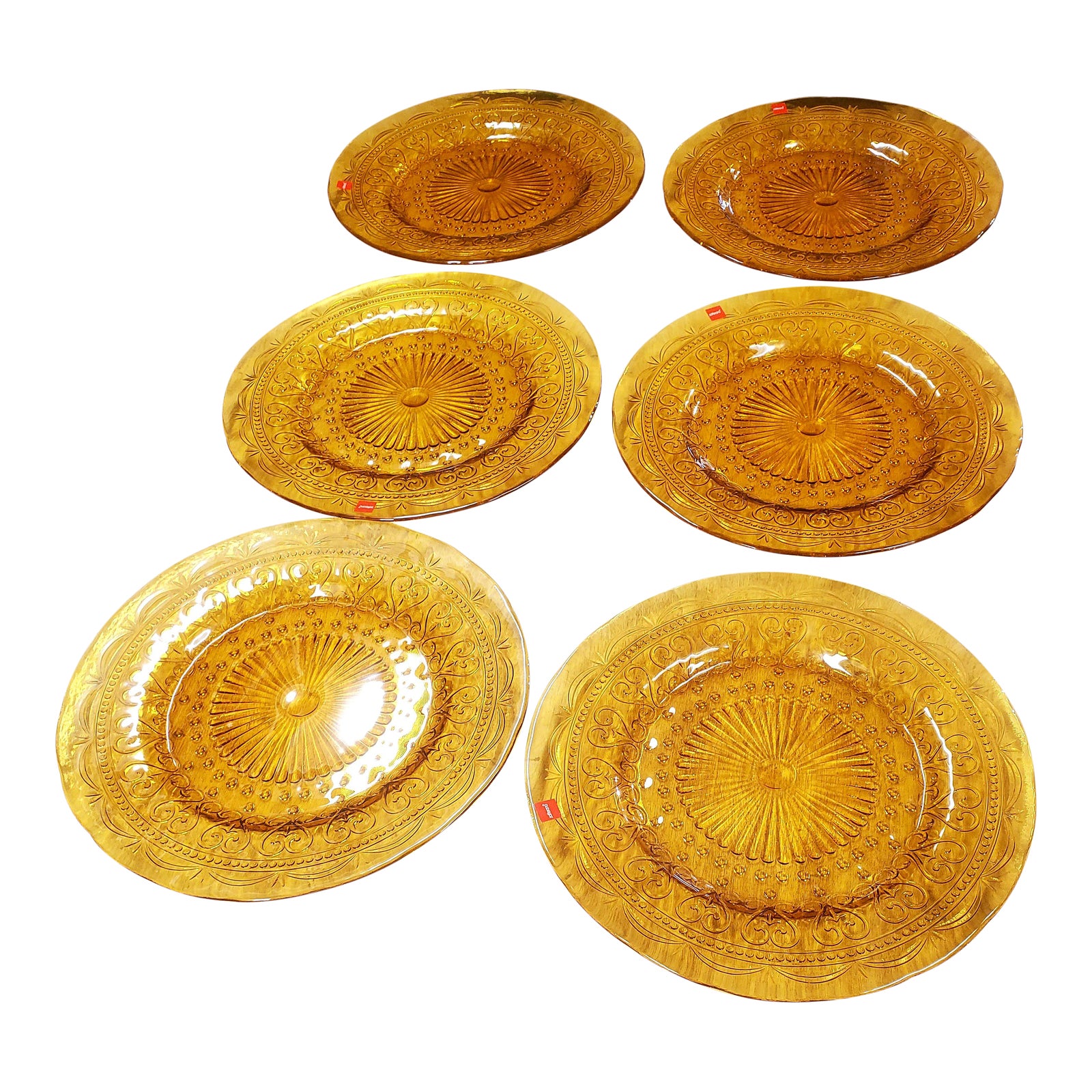 Provenzale Amber Glass Plates Set of 6 Chairish