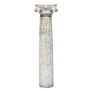 Impressive French Antique Concrete Ionic Column, Circa 1920 For Sale