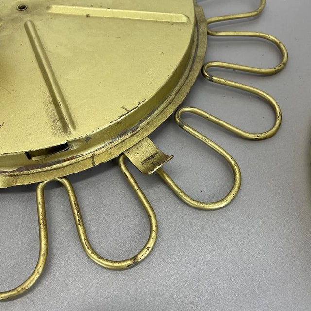 Metal Large Modernist Art Deco Metal Plafoniere Wall Light by Gio Ponti, France, 1920s For Sale - Image 7 of 18