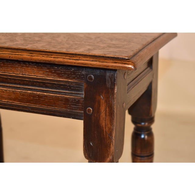 19th Century 19th Century English Oak Joint Stool For Sale - Image 5 of 9