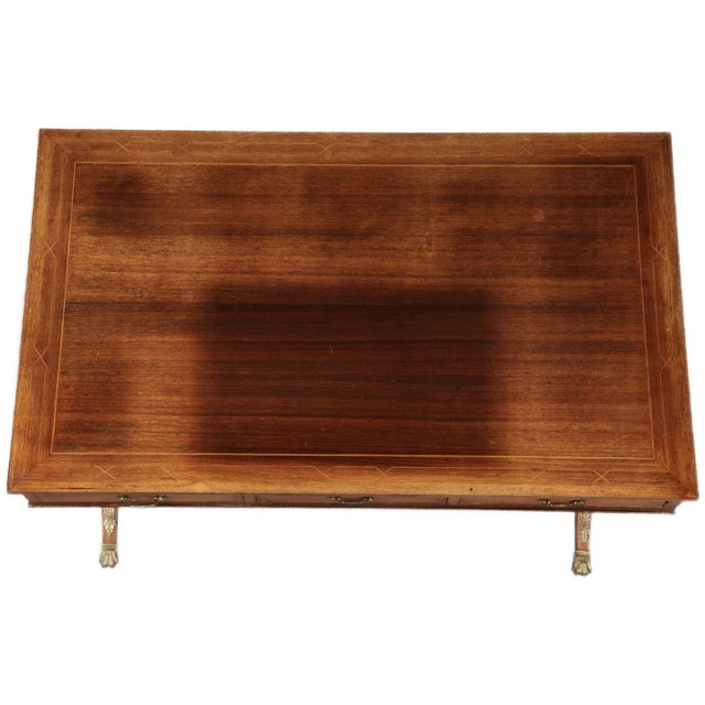 Antique English Mahogany Desk, 19th Century For Sale - Image 4 of 18