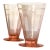1930s Tiffin Franciscan Etched Pink Optic Glass Juice Glasses-a Pair For Sale