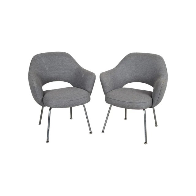 1970s Knoll Eero Saarinen Style Executive Armchairs - Set of 6 For Sale In Baltimore - Image 6 of 8