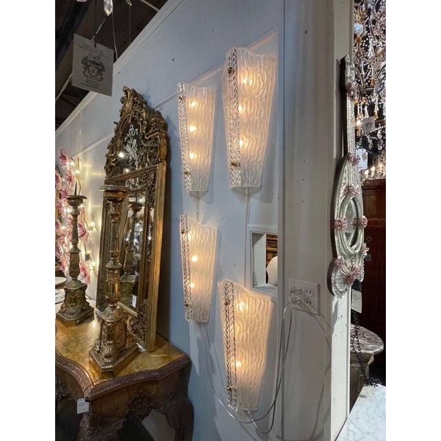 Early 21st Century Modern Murano Glass Sconces - a Pair For Sale - Image 5 of 6