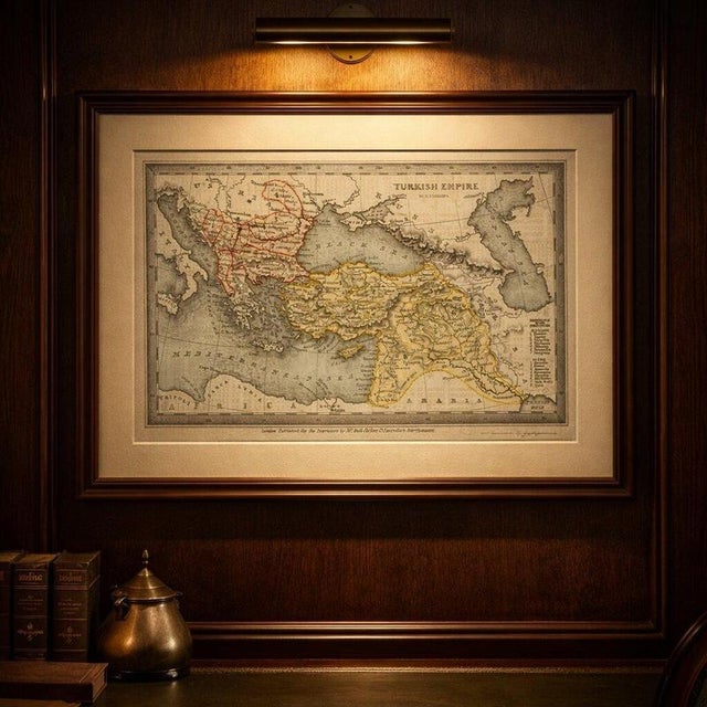 Antique Ottoman Empire Miniature Map from Starling, 1833 For Sale - Image 3 of 11