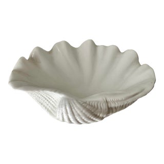 White Clam Shaped Bowl For Sale